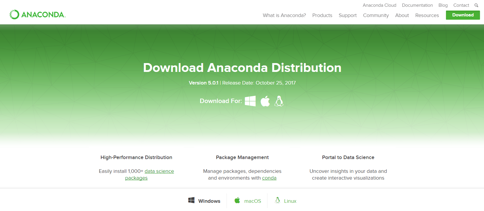 Anaconda Download Page