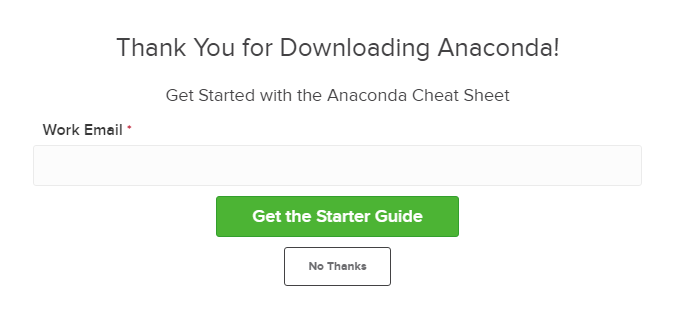 Anaconda Download Prompt